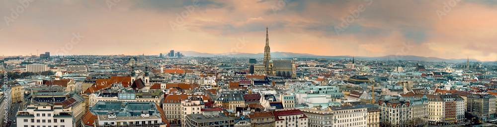 Obraz na płótnie vienna city panorama austria w salonie