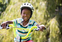 A Sporty Kid Bike Riding