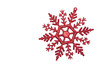 © catinsyrup - Red snowflake Christmas decoration and space for text