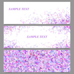 Poster - Abstract polygonal banner template design set