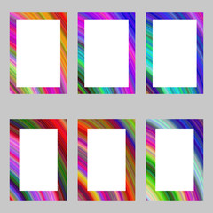 Poster - Colorful abstract digital art brochure frame set