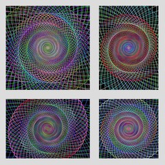 Poster - Fractal spiral page background design set