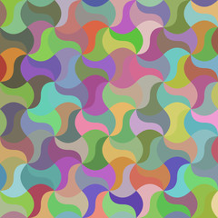 Poster - Multicolored curved mosaic pattern background