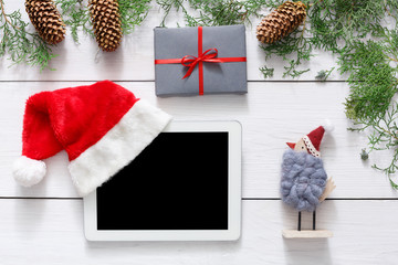 Fototapete - Christmas online shopping background
