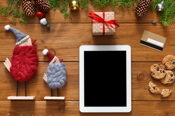 Fototapete - Christmas online shopping background
