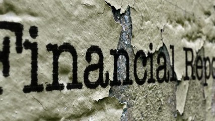 Sticker - Financial report grunge concept 