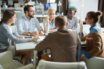 Canvas Print - Meeting of financial managers