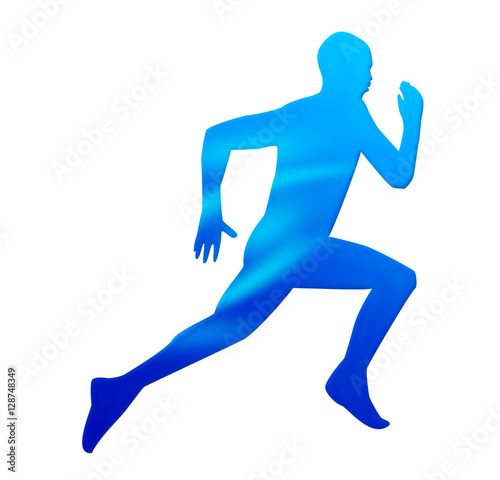 速く走る青色シルエット Stock Illustration Adobe Stock