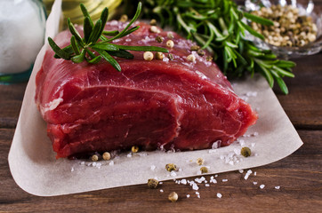 Raw beef fillet