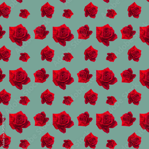 pattern red rose