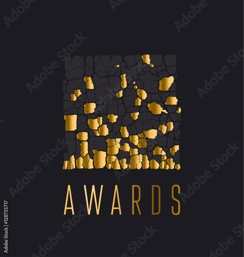abstract metal gold leaf pattern. vector illustration. gold part