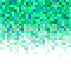 Poster - Green color square mosaic vector background