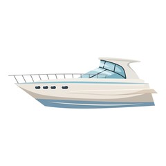 Wall Mural - Yacht icon. Cartoon illustration of yacht vector icon for web design