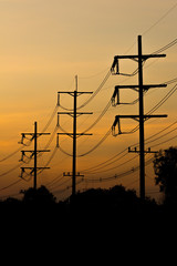 electric pole silhouette