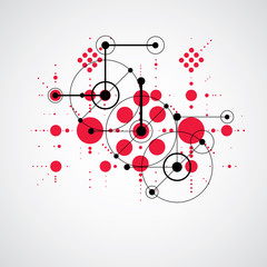 Poster - bauhaus retro wallpaper, art vector background made using grid a