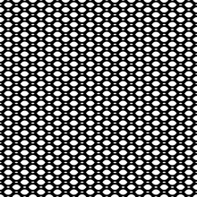 Vector Monochrome Seamless Pattern, Simple Black & White Geometric Texture, Illustration On Mesh, Lattice, Tissue Structure. Endless Abstract Background. Design Element For Prints, Decoration, Textile