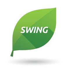 Poster - Isolated leaf icon with    the text SWING