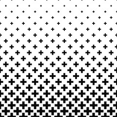 Poster - Black and white greek cross pattern background