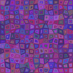 Poster - Colorful concentric rectangle mosaic background