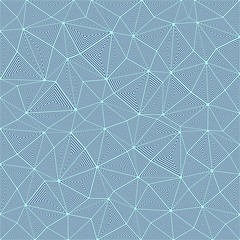 Poster - Striped triangle puzzle mosaic background