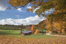 Jenne Farm And The Countryside Of Woodstock, Vermont, New England