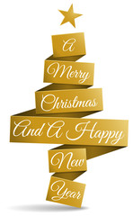 Wall Mural - christmas tree paper origami
