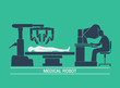 medical robot icon vector