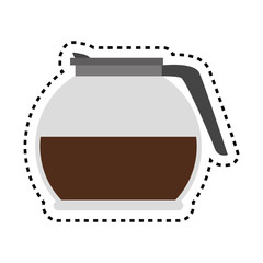 Wall Mural - delicious coffee teapot icon vector illustration design