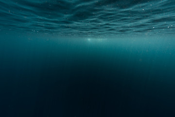 Sticker - Underwater shot of sea surface with waves