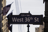 Fototapeta  - Street sign NYC West 36th 