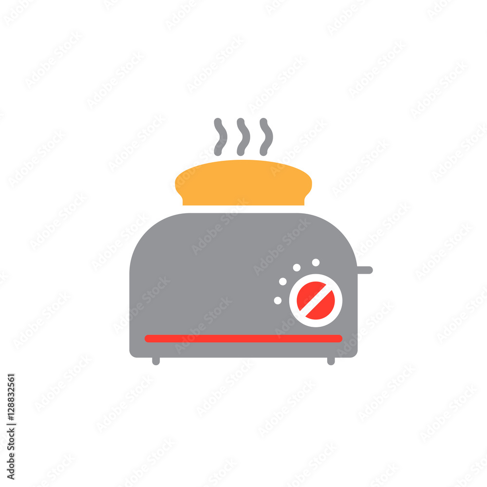 Toaster Logls Toaster with toast icon vector, solid flat sign, colorful pictogram ...