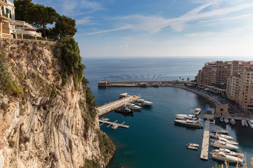 Wall Mural - Panoramic view of Monte Carlo harbour in Monaco