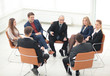 © ASDF - Head of the new business project holds a meeting with his busine