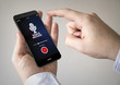 © MclittleStock - touchscreen smartphone with voice message on the screen