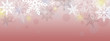 snowflakes banner on pink gradient background 