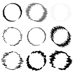 Poster - Set circle hand drawn