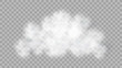 Realistic Cloud On Transparent Background
