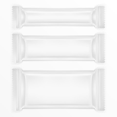 Poster - White Polyethylene Foil Package For Chocolate Bar Or Other Food