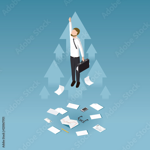 Fotografia  Business growth concept illustration