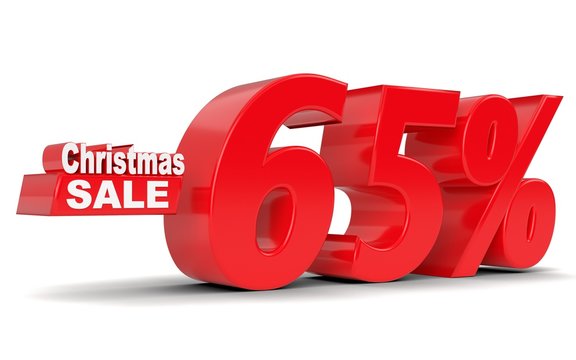Christmas sale. Discount sixty five percent off