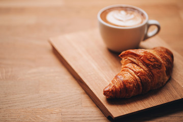 Wall Mural - Coffee and croissant