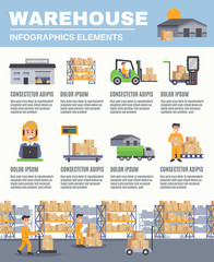 Wall Mural - Warehouse Infographics Layout