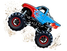 Cartoon Monster Truck. Available EPS-10 Separated By Groups And Layers With Transparency Effects For One-click Repaint