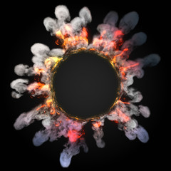 Aufkleber - Dust wave move on dark background 3d rendering