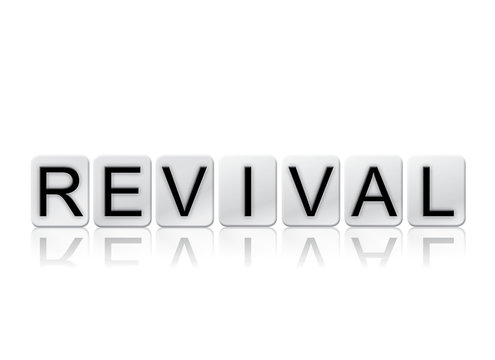Revival Isolated Tiled Letters Concept and Theme