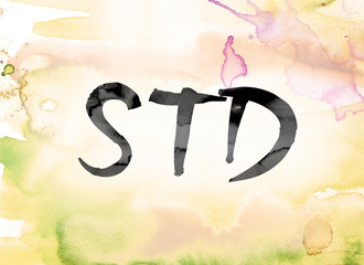 Poster - STD Colorful Watercolor and Ink Word Art