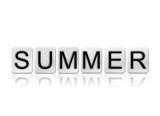 Poster - Summer Isolated Tiled Letters Concept and Theme