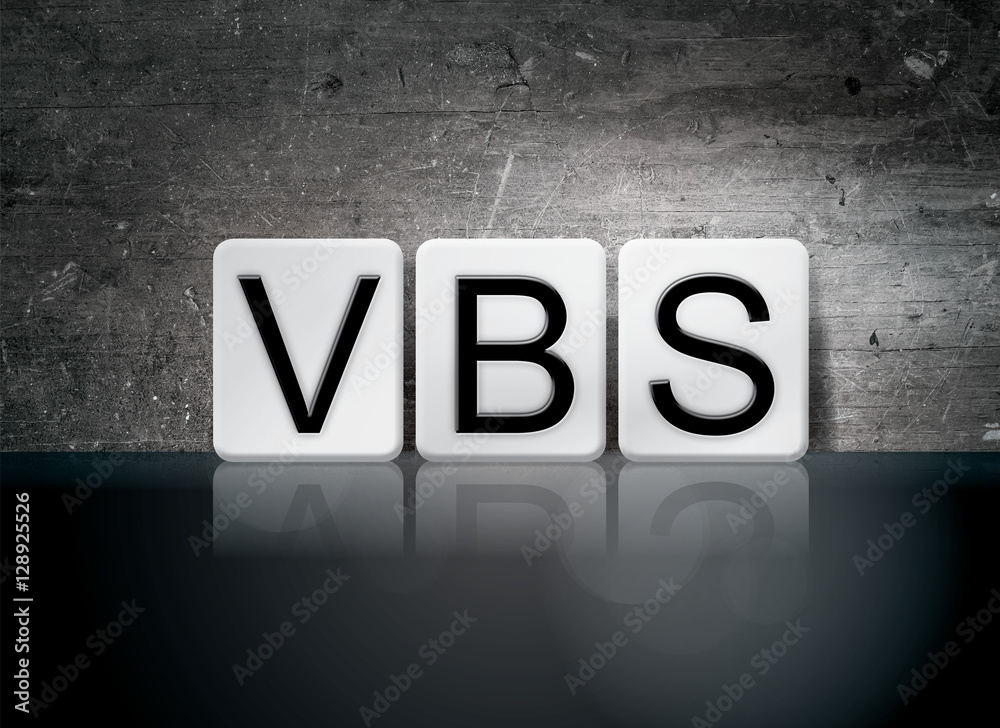 Vbs Lettering VBS Tiled Letters Concept and Theme Stock Illustration | Adobe Stock