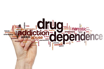 Canvas Print - Drug dependence word cloud