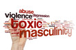 Toxic masculinity word cloud